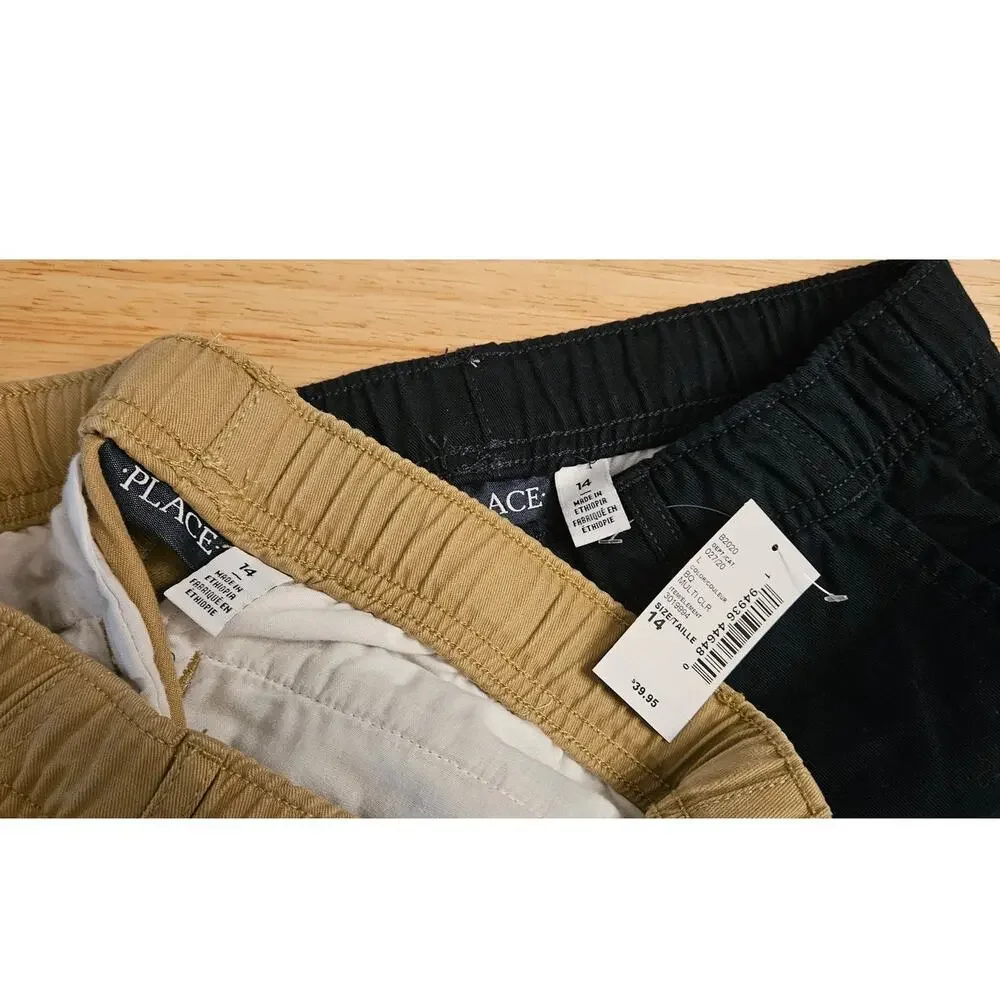 4 Pairs Children's Place Boy's Sz 14 Pull On Relaxed‎ Straight Leg Chino Pants